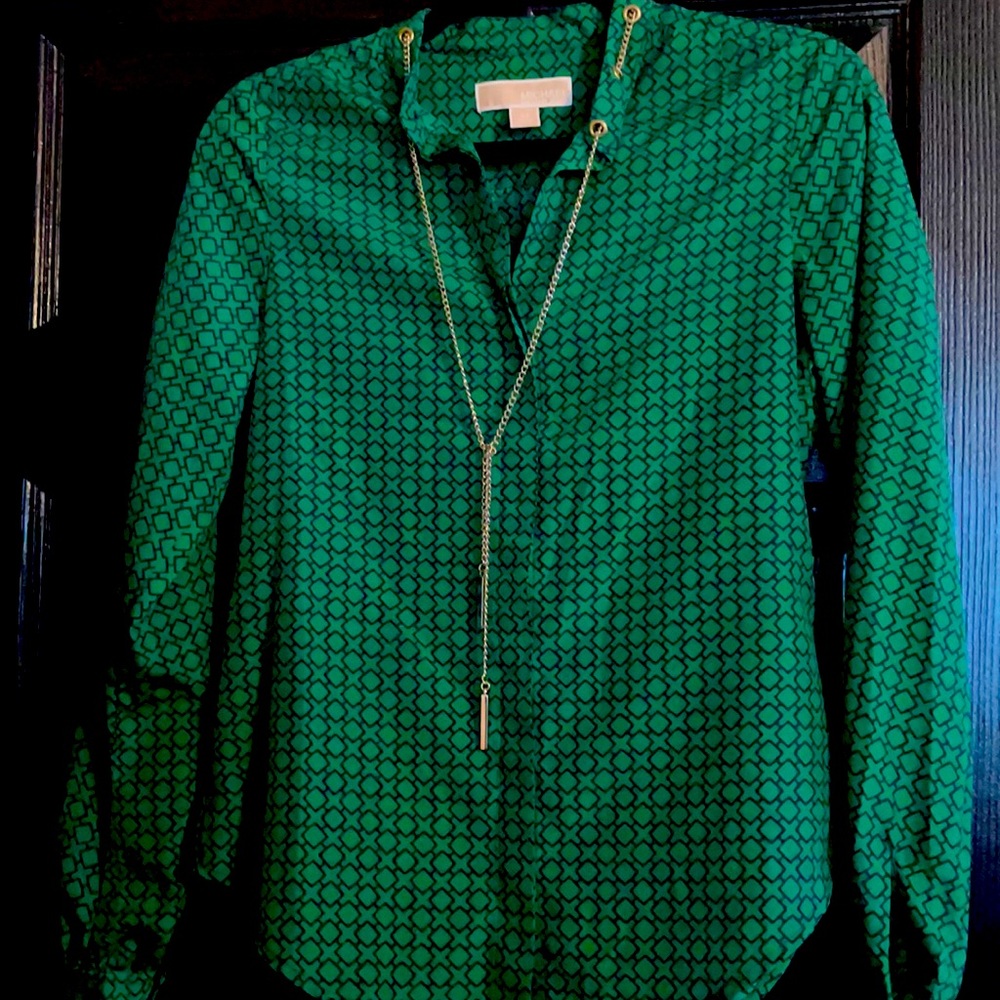 Xs green with black blouse, Michael Kors